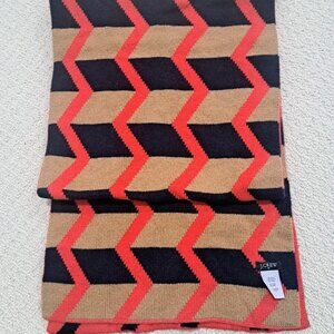 J. Crew Wool Blend Reversible Geometric Scarf